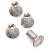 Rivets pleins en cuivre à tête fraisée : Ø4mm x longueur 8mm